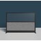 Luxor Expanse Modular Wall Room Divider System - Black Frame - 70" x 48" Wide Panel Starter Wall MW-7048-FWCGWB - alternate 3